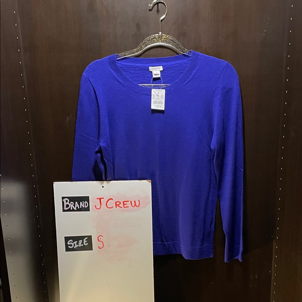 LastChanceB4GoodWill J. Crew Vibrant Blue Long Sleeve Top